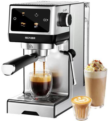 Cafetera Espresso 20 Bar 1350W con Espumador de Leche Depósito 45 oz Compacta