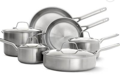 Calphalon Premier Stainless Steel 10-Piece Triply Cookware Set