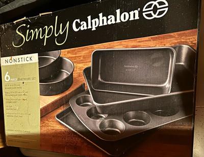 Calphalon Simply Nonstick 6-Piece Bakeware Set Gray Dishwasher Safe 450°F
