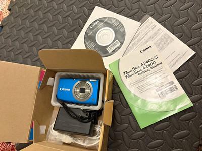 Canon PowerShot A2300 16MP Blue Camera w/ Box Charger Manuals NO BATTERY