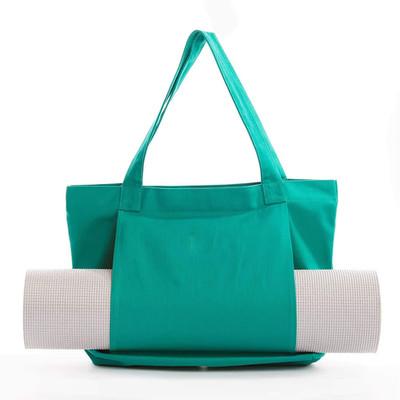 Canvas Yoga Tote Bag with Exterior Sleeve for Yoga Mat; 5 Colors to Choose from