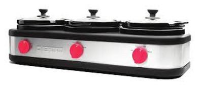 Chefman RJ15-125-TRO Triple Slow Cooker & Buffet Server