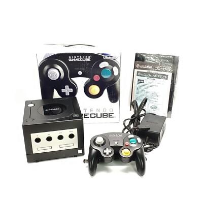 CIB GameCube Black Console Nintendo DOL-101 Japanese System (No Display Cable)