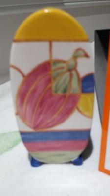CLARICE CLIFF BIZARRE PASTEL MELONS SUGAR SHAKER BONJOUR SHAPE