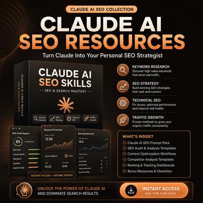 Claude SEO Skills Bundle | AI Seo Prompts, Search Marketing Toolkit, Keyword