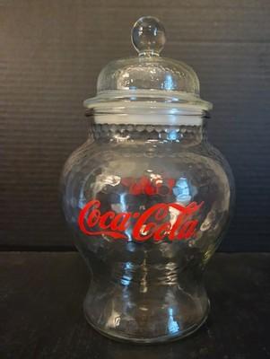 Coca-Cola Vintage Glass Cookie Jar Or Candy Jar
