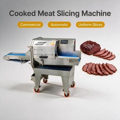 Commercial Automatic Cooked Meat Slicing Machine 110V 1.5KW Fast Food Industry