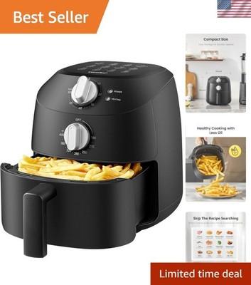 Compact 2.1 Quart Air Fryer with 12 Presets Menu Options, Adjustable Timer & ...