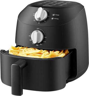 Compact 2.1 Quart Air Fryer with 12 Presets Menu Options, Adjustable Timer & Tem