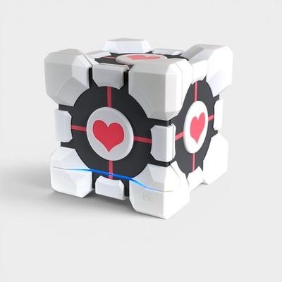 Companion Cube Steam Machine Skin, 3D Printed Portal 1 Cube, Aperture Science St
