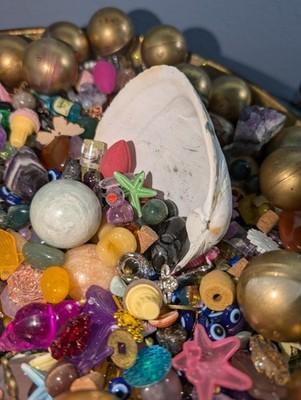 Crystal Confetti Scoop: Mystery Whimsical Metaphysical & Golden Prize Balls