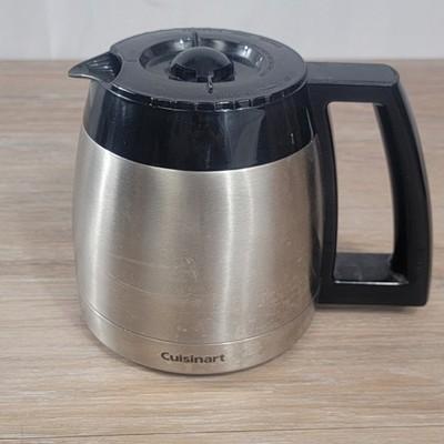 Cuisinart 10 Cup Thermal Carafe Replacement Stainless Steel Coffee Pot Black Lid