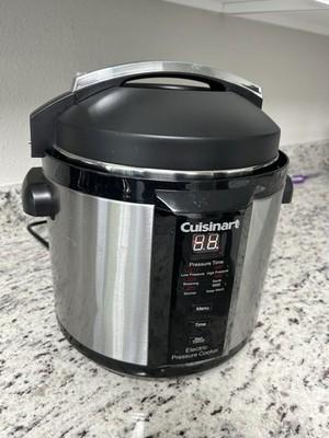 Cuisinart 1000W 12-Cup Electric Pressure Cooker SS/Black, 6 Programs Lid Pot