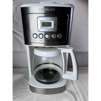 Cuisinart 14 Cup Programmable Coffee Maker White Stainless DCC3200W Glass Carafe