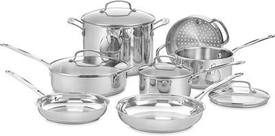 Cuisinart Chef’S Classic 11-Piece Stainless Steel Pots and Pans Set, Cookware Se