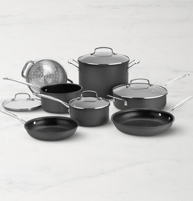 Cuisinart Chef's Classic Nonstick Hard Anodized 11-Piece Cookware Set, NEW
