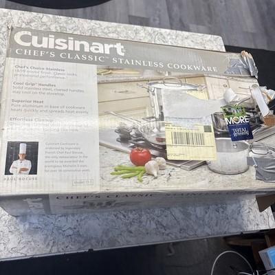 Cuisinart Chef’s Classic Stainless Steel 7 Piece Cookware Set 77-7 Sealed NIB