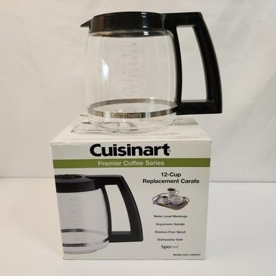 Cuisinart DCC-1200PRC Glass 12 Cup Replacement Carafe - Black NIB *READ