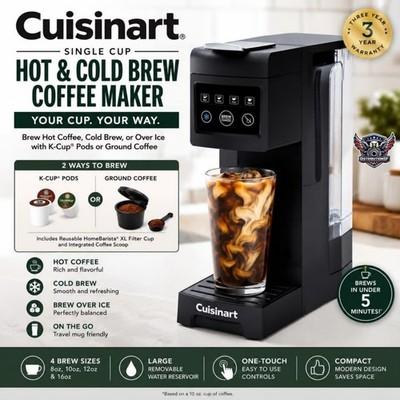 Cuisinart Single Cup Hot & Cold Brew Coffee Maker K-Cup Compatible Black