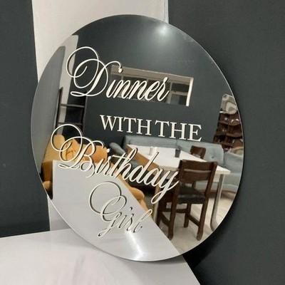 Custom 3D Acrylic Backlit Business Sign | Round LED Logo Storefront Wall Mounted