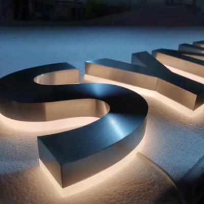 Custom 3D Metal Sign Business Signage LED Backlit Letter Outdoor Storefront Logo