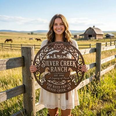 Custom Logo Metal Sign, Circle Any Shape Sign, Personalized Business Branding