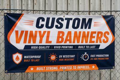 Custom Vinyl Banner Personalized Outdoor Sign Waterproof UV Resistant 13oz