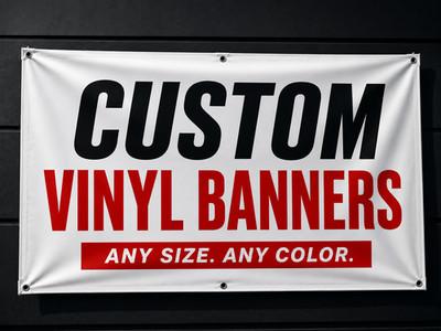 Custom Vinyl Banner Waterproof UV Resistant 13oz Heavy Duty Outdoor Signs USA