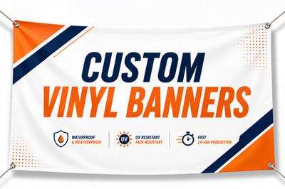 Custom Vinyl Banners | Waterproof, UV Resistant, Heavy Duty 13oz Vinyl Fast Ship