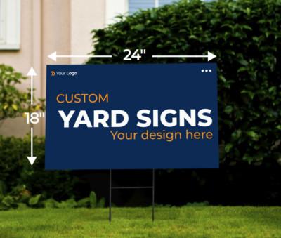 Custom Yard Signs without Stake - Personalized Blank Corrugated Lawn Signs 18x24