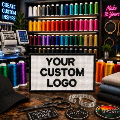 CUSTOM YOUR LOGO PERSONALIZED TAG EMBROIDERED PATCH iron-on or hook Applique