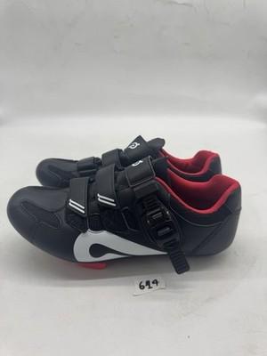 Cycling Shoes Black Red Indoor Spin Bike Cleats Included Size 39 / US Women's 8