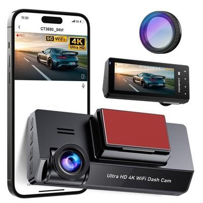 Dash Cam Front 4K Built-in 5GHz WiFi with CPL, Dash Camera for Cars with 64GB...