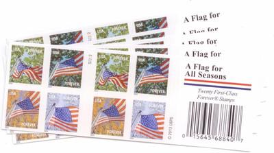 Discount USPS 100 Stamps Pristine MNH Great MNH Flags for All Seasons Forever