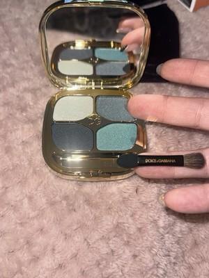 Dolce & Gabbana Felineyes Eyeshadow Quad Pressed Powder Blue Teal Silver