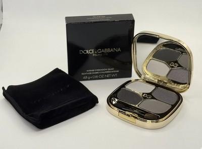 DOLCE & GABBANA Intense Eyeshadow Quad~ Felineyes - #1 Vulcano Stromboli - Gray