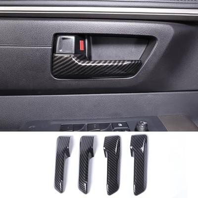 Door Inner Pull Handle Cover Trim Compatible with Toyota Carbon Fiber Pattern
