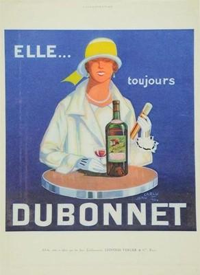 Double Sided Vintage Original French Advertising - DOUBONNET, Jean Carlu 1924