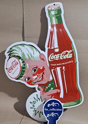 Drink Coca Cola porcelain Enamel Sign 29 x 18 Inches 1 Sided