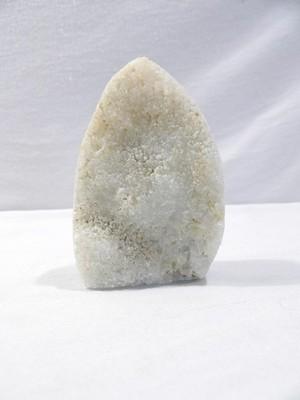 Druzy quartz natural specimen, milky white, 3.75"H, 178.6g