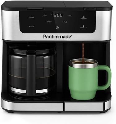 Dual Brew Coffee Maker 12 Cup Glass Carafe & Single Serve K-Cup Combo