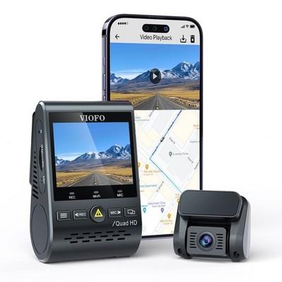 Dual Dash Cam, 2K 1440P 60fps+1080P 30fps Front and Rear Dash Camera with Wi-...
