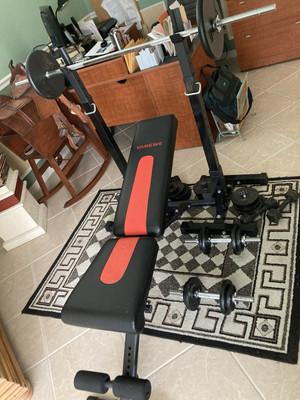 Dumbbell Bench Adjustable Weight Incline Decline Foldable Body Workout Exercise