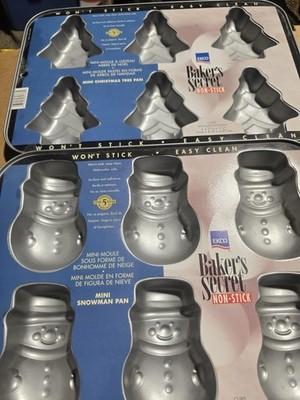 EKCO Baker's Secret Non-Stick Mini Christmas Tree & Snowman Cake Pans