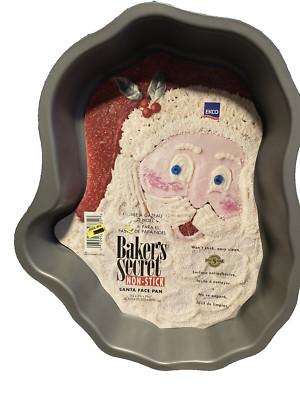 EKCO Bakers Secret Santa Face Cake Pan Non-Stick, Christmas