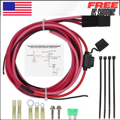 Electric Fuel Pump Relay Kit Universal, 12V System 80 AMP Wiring Harness Bypass