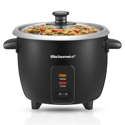Elite Gourmet 6 Cup Rice Cooker Keep Warm Multi Cooker Black ERC003BX