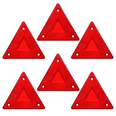 Enjoyist 6 Pack Red Slow Moving Vehicle Triangle Sign