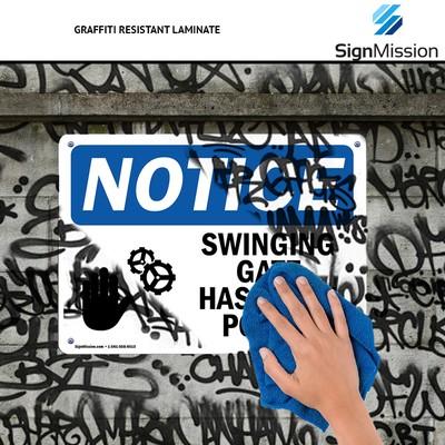 Enter This Door OSHA Notice Sign Metal Plastic Decal