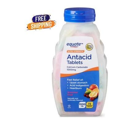 Equate Ultra Strength Antacid Chewable Tablets, Fruit Flavored 1000 mg, 72 Count